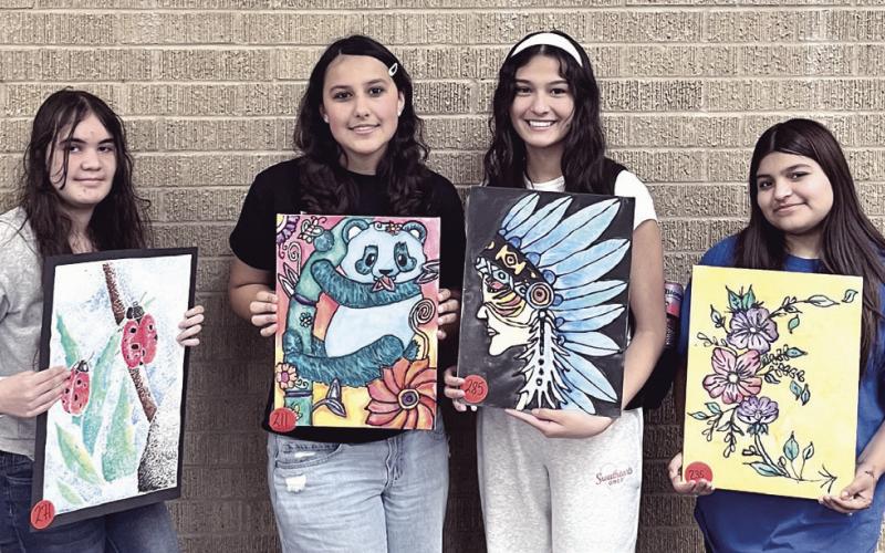 PAINTING— Best of Show, Kamila Colmenero Hernandez; first place, Allison Garza; second place, Sophia Herrera; third place, Sheila Torres.