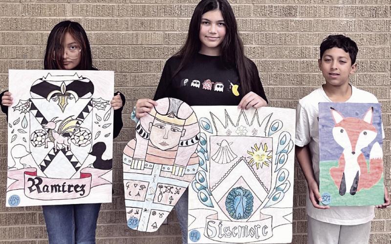 ART HISTORY— Best of Show, Carlee Sisemore; first place, Allison Perez Ramirez; second place, Charlee Sisemore; third place, Yandel Camacho.