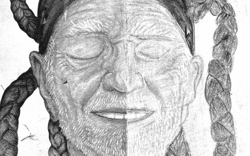 ‘Half picture’ art by Jazzlynn Dixon, an eighth-grade Art II student at Rockdale Junior High School.