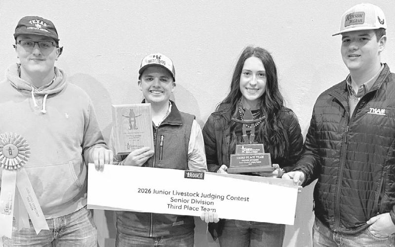 HLSR Ag ID Senior Team: Maddie Basonic, Noah Bradley, Luke Holcombe, Caleb Fuchs.