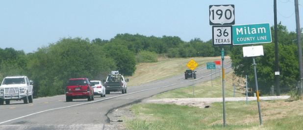 US 190 work coming to Milam line