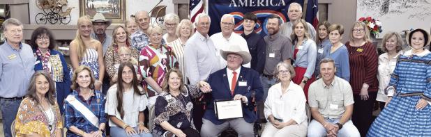 Eliza Tice Hall descendants and other people on the program for the DAR Dedication on Saturday, April 11.