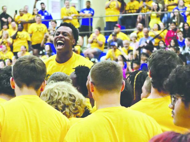 GOLD OUT— Rockdale ISD campuses celebrated last Friday with the 10th annual Gold Out event to team up against childhood cancer, raising money and awareness for the cause. See more photos on page 6A.