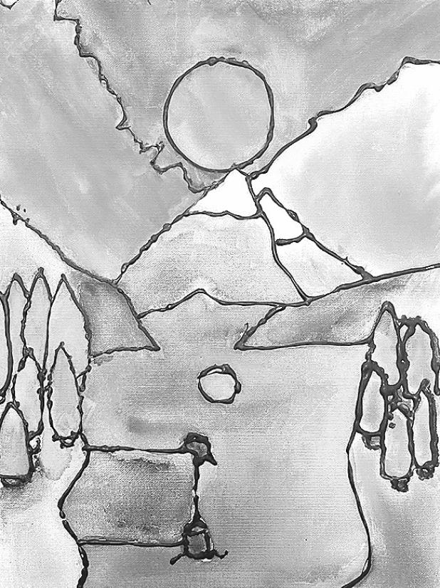 Artwork by Hayze Hamrick, a seventh-grade Art I student at Rockdale Junior High.