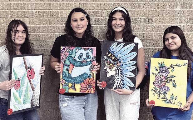 PAINTING— Best of Show, Kamila Colmenero Hernandez; first place, Allison Garza; second place, Sophia Herrera; third place, Sheila Torres.