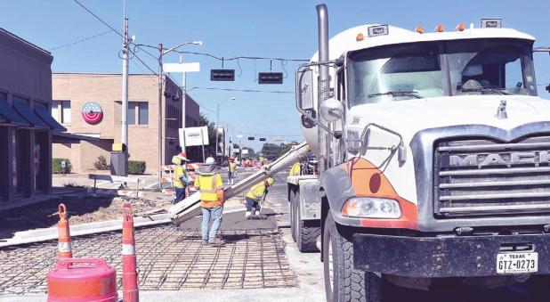 THE CONCRETE WORK CONTINUES