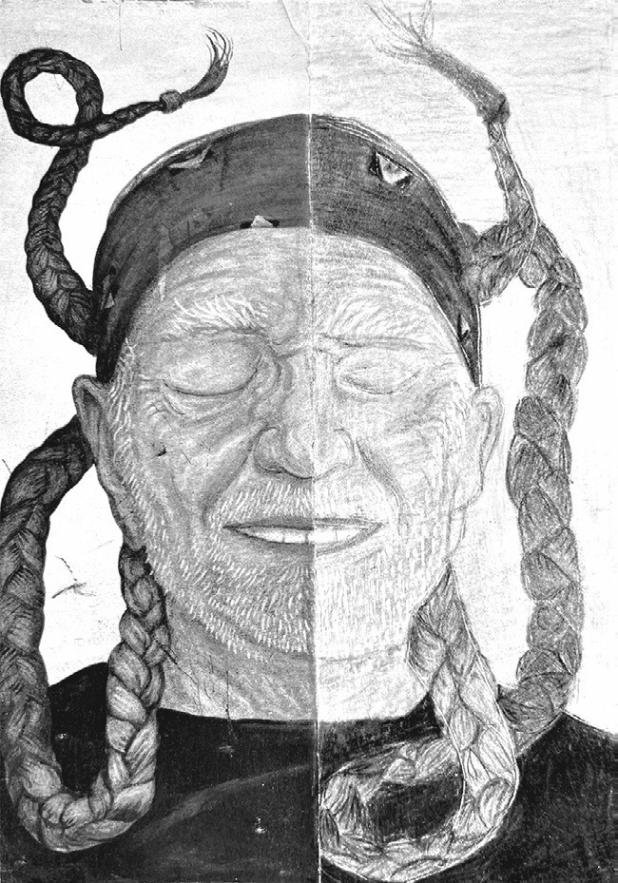 ‘Half picture’ art by Jazzlynn Dixon, an eighth-grade Art II student at Rockdale Junior High School.