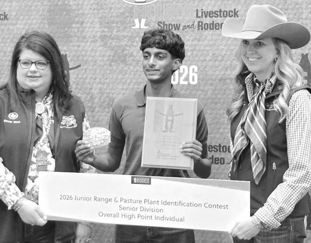 HLSR Plant ID Senior Individual Aaron Ponnaiya flanked by two HLSR representatives.