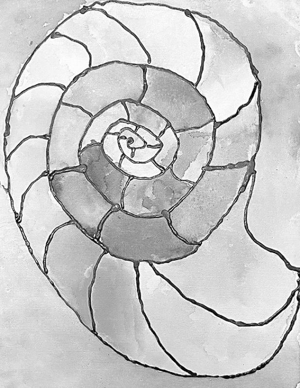 Watercolor project by Oliver Hipolito, an Art II eighth-grader at Rockdale Junior High.
