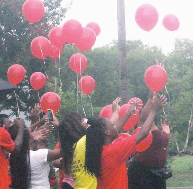 Balloon launch honors stabbing victim