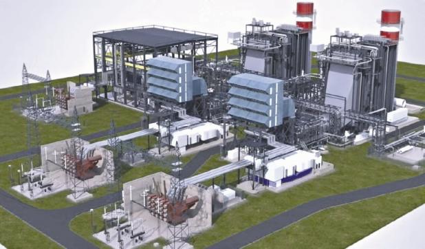 Architect’s rendering of SLEC’s 1200-megawatt, ultra efficient, natural gas powered plant in Lee County.