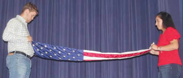 Flag folding ceremony