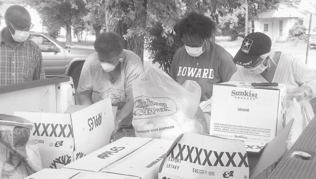 Food donations at Springfield Baptist Church