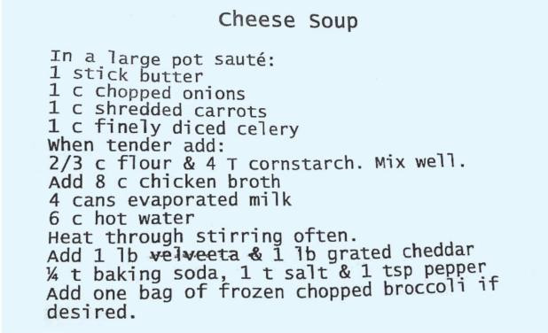 Soup recipes from Mill Street Cottage Tea Room