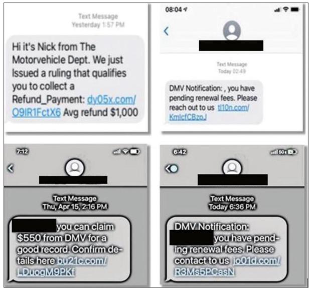 TxDMV warns of fraudulent texts, emails