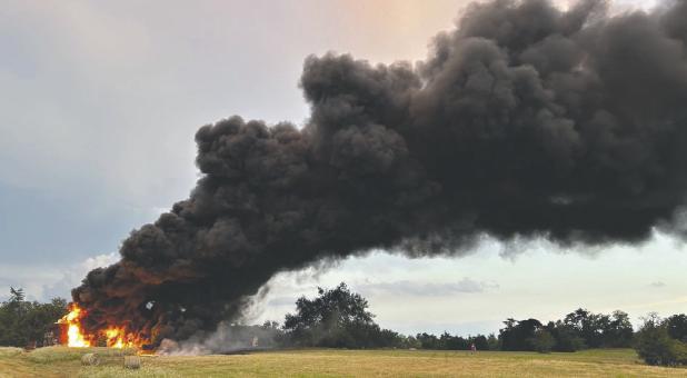 Incident Commander Kain Dodd thinks lightning caused the fire near Fairview Drive on Sunday night.