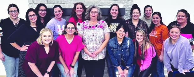 ADT LADY OF THE YEAR—Rebecca Luckey (middle), a lifelong Rockdale resident and Rockdale High School graduate, has dedicated more than 34 years to serving Milam County through her work with the Texas A&M AgriLife Extension Service and Texas A&M University, where she earned both her bachelor’s and master’s degrees. A longtime leader in 4-H, local schools, church and civic organizations, she has mentored youth, supported families, honored veterans and served on the Rockdale Municipal Development District 
