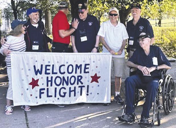 Martin “Marty” Elman, second from the left, an Air Force veteran, received his Honor Flight of Austin August 22-23 and visited war memorials as well as the Lincoln Memorial and Arlington National Cemetery.
