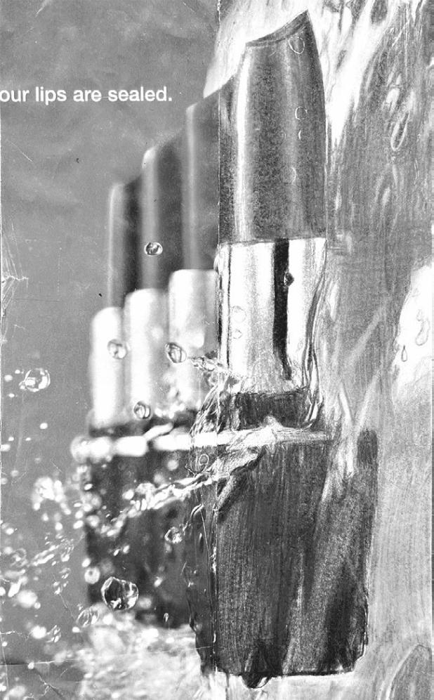 ‘Half picture’ art by Sophia Herrera, an eighth-grade Art II student at Rockdale Junior High School.