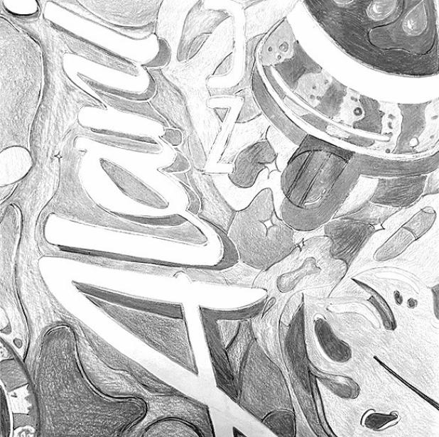 Pop art by Ariana Vergara Prado, a freshman at Rockdale High School (drawn while an eighth-grader).