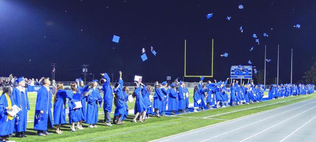 After a threat of rain, a packed stadium of attendees enjoyed nice weather watching the RHS Class of 2026 receive their diplomas