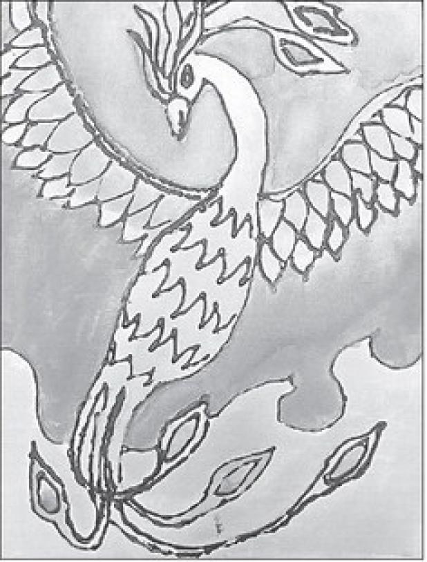 Watercolor project by Leland Weaver, a 2024-25 Art II eighth-grader at Rockdale Junior High.