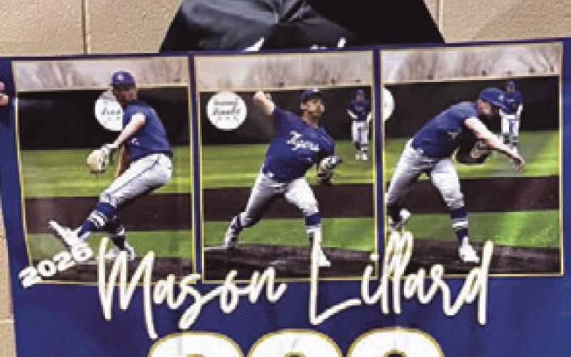 Tiger pitcher Mason Lillard celebrating his career 200th strikeout. Photo by Lindsey Juergens Lillard