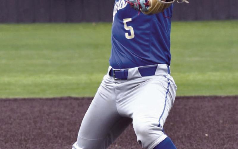 Tiger Mason Lillard pitched five innings last week to help beat the Pflugerville Connally Cougars, 10-0. Lillard allowed only two hits and had eight strikeouts on the night. Photo by Lindsey Lillard Juergens