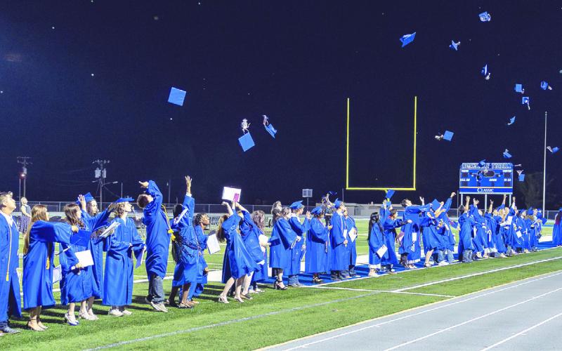 After a threat of rain, a packed stadium of attendees enjoyed nice weather watching the RHS Class of 2026 receive their diplomas