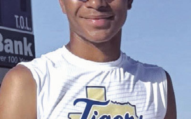 Rockdale Tiger Jon Fuller was first in the 3200M run last week at the Thrall Tiger Relays. He also placed second in the 1600M Photo by Lindsey Juergens Lillard
