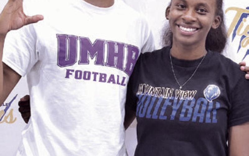 De’Andre Stephens and Trinity Hurd on signing day. Reporter/Nathan Flores