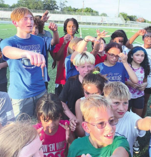 Soccer camp at Tiger Stadium