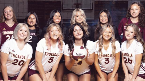 THORNDALE LADY DOGS’ SEASON BEGINS— Members of the 2026 Thorndale Lady Dogs varsity volleyball team opened the season Tuesday with a pair of home matches against Round Rock Christian Academy and Copperas Cove. Results were unavailable before this week’s Reporter deadline. Thorndale ISD Athletics photo