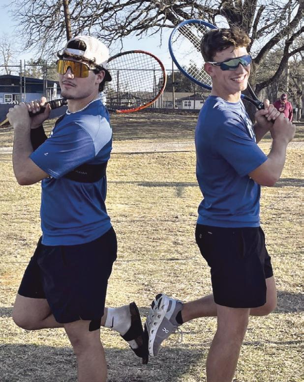 Brody Willard (L) and Mason Lillard (R) took first place in boys doubles at last week’s Rockdale Open. Photo by Lindsey Juergens Lillard