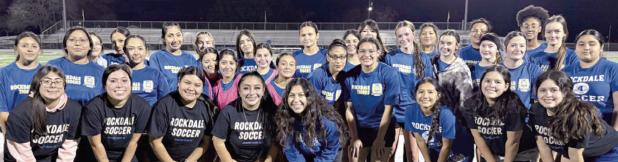 The Rockdale Lady Tigers soccer team (above) went 2-2 last week in their third annual Lady Tiger Blue &amp; Gold Cup Invitational tournament, while the Tigers soccer team (below) defeated the Madisonville Mustangs, 4-1. Rockdale Tigers Athletics photos