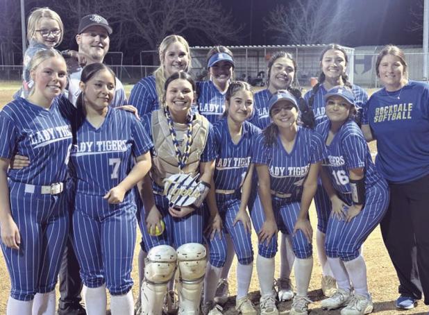 The Rockdale Lady Tigers got their first win of the season in Holland on Feb. 10. Coach Makinzie Tomascik also picked up her first career win as a head coach. Rockdale Tigers Athletics photo