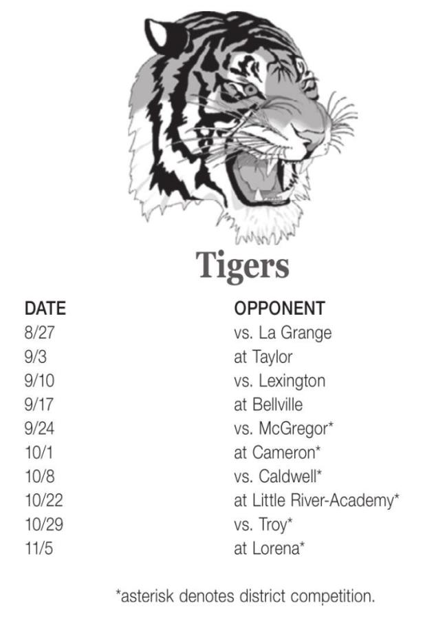 2021 AREA FOOTBALL SCHEDULES