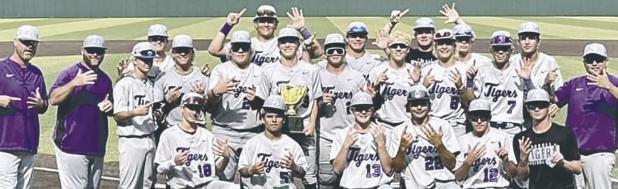 STATE-BOUND— The Thrall Tigers have punched their ticket to the Class 3A-D2 state finals after they beat Orange Grove last week in San Antonio, 2-1. The Tigers will now face off against the Wall Hawks in the championship game at 4 p.m. Thursday at the Dell Diamond in Round Rock. Thrall ISD photo