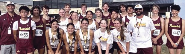 Thorndale ISD Athletics photo SECOND IN ACADEMY— Thorndale’s varsity girls, varsity boys and junior varsity boys each placed second as a team at the Academy cross country meet. Raven Sandoval won the varsity girls race, followed by Skielee Bear in third and Nadia Gonzalez in sixth. Jamie Llanas placed second and Case McDaniel eighth for the varsity boys. In the JV boys race, Angel Rivera finished second and Jonah Norvell seventh.