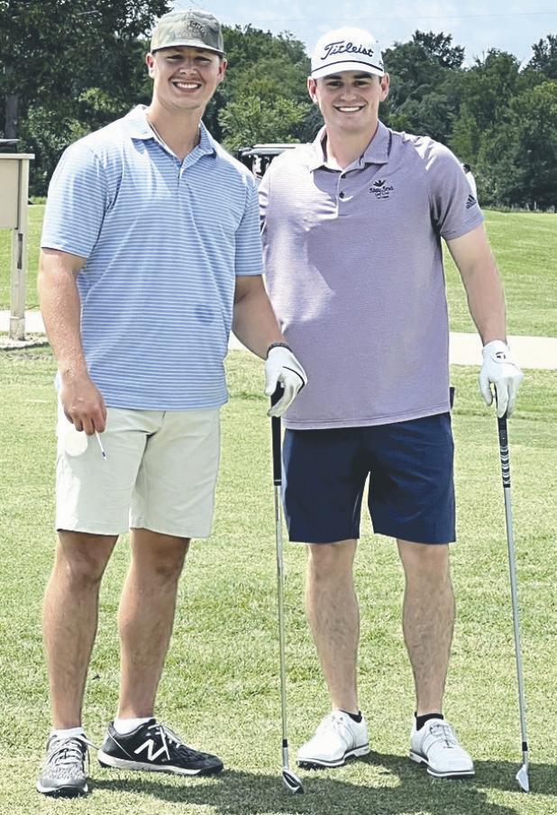 Ashton Alberts and Lane Niemschk were among the many golfers in last week’s Rockgusta Golf Tournament held at Rockdale Country Club. Reporter/Ken Ansell