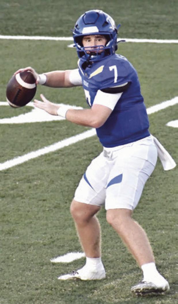 Photo by Lauren Zenner Williams Tiger senior QB Greyson Williams became Rockdale’s all-time leading quarterback Friday. He is now the Rockdale leader in career yards and touchdown passes.