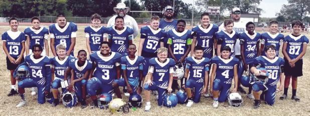 Reporter/Nathan Flores The Rockdale Youth Varsity Tigers defeated Cameron Yoe 34-6 to win the inaugural Milam County Showdown and bring the event’s Showdown Helmet to Rockdale. The new youth contest adds another chapter to the Rockdale-Cameron rivalry, whose high school game is known as the ‘Battle of the Bell.’