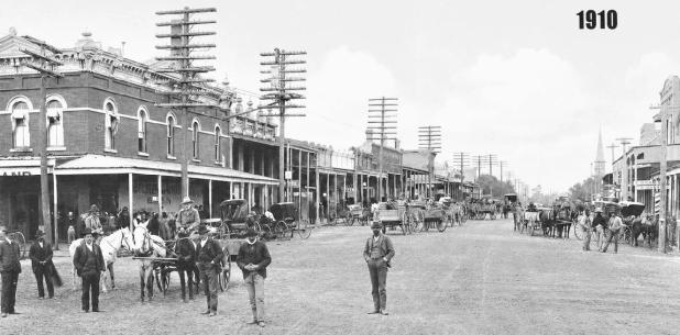 In 1910 there was a well at Main Street and Cameron Avenue from which this photo was taken.