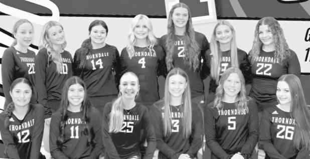 AREA PLAYOFFS— The Thorndale Lady Bulldogs volleyball team played Flatonia on Monday in the area round of the Class 2A state playoffs. The Lady Bulldogs fell in three sets to Flatonia—25-13, 25-15 and 25-19—bringing an end to their season. Thorndale ISD Athletics photo