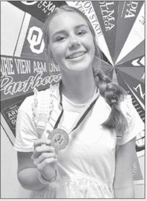 ALL-TOURNAMENT HONOR— Milano’s Brighton Smith was named to the All-Tournament Team after helping the Milano Lady Eagles to a third-place finish in the Gold Bracket at the Bruceville-Eddy Tournament. Milano High School photo