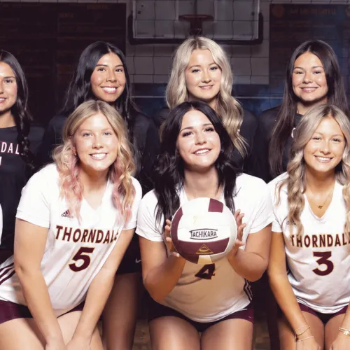 THORNDALE LADY DOGS’ SEASON BEGINS— Members of the 2026 Thorndale Lady Dogs varsity volleyball team opened the season Tuesday with a pair of home matches against Round Rock Christian Academy and Copperas Cove. Results were unavailable before this week’s Reporter deadline. Thorndale ISD Athletics photo