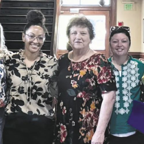 (L-R) LeeAnn Smith, Misty Green, Kristina Elliot, Deborah Dean, Rachel Owens (Board Treasurer), Jeanie Weed (Board President) and Ann Glenn.