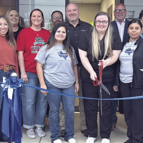 WELCOME— Rockdale Chamber of Commerce held a ribbon cutting for Integrity Urgent Care on Friday with members of the staff and community. The clinic is located at 630 West US 79 and can be reached at 512--640-6663. Hours are 8 a.m. to 7 p.m. Monday through Friday. Saturday 8 a.m. to 6 p.m., and Sunday 10 a.m. to 6 p.m. The clinic provides help for sudden illnesses, minor injuries, quick lab testing and much more.