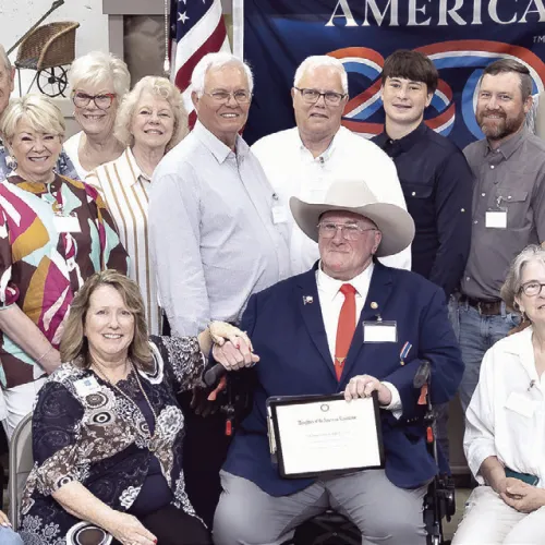 Eliza Tice Hall descendants and other people on the program for the DAR Dedication on Saturday, April 11.