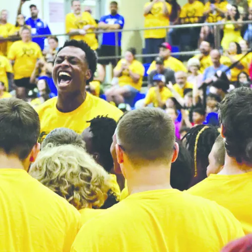 GOLD OUT— Rockdale ISD campuses celebrated last Friday with the 10th annual Gold Out event to team up against childhood cancer, raising money and awareness for the cause. See more photos on page 6A.